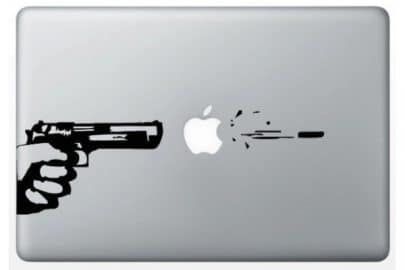 Stickers « GUN » pour Macbook 13 pouces