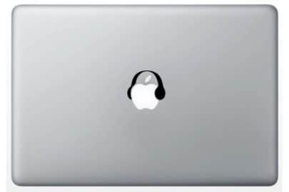 Stickers « Casque Pomme » pour Macbook 11 pouces