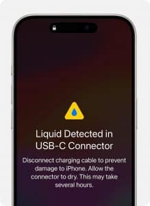 Alerte iPhone USB-C