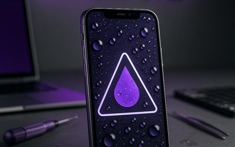 problème de liquide sur iPhone