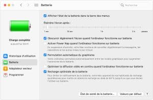 recharge optimisée batterie