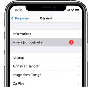 MAJ logicielle