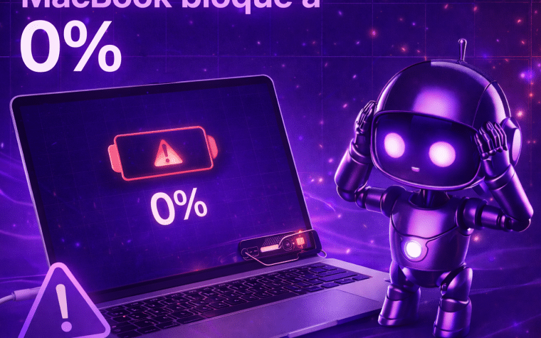 MacBook bloqué à 0 %