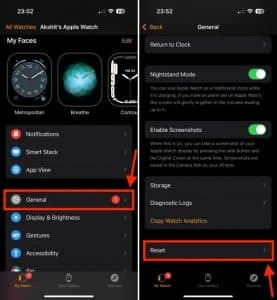 Réinitialiser depuis iPhone