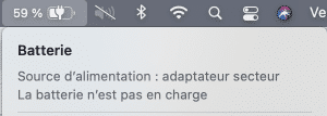 la batterie n'est pas en charge