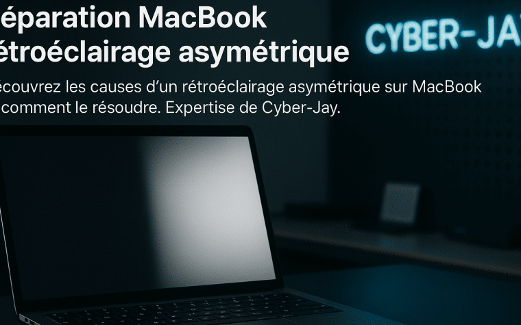 réparation MacBook rétroéclairage asymétrique