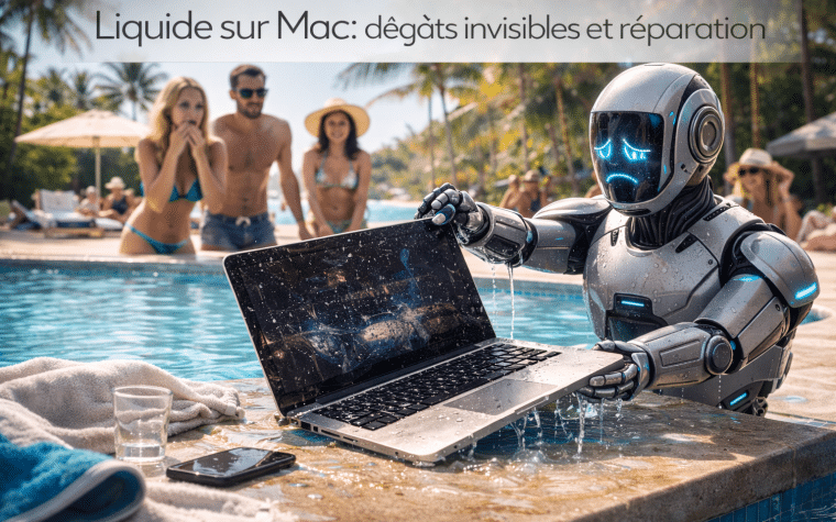 Un peu de liquide sur votre Mac Les dégâts invisibles commencent souvent après