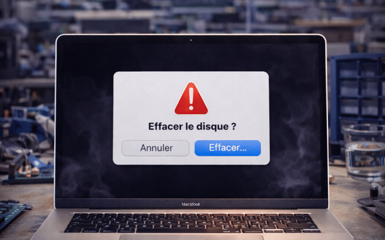 Mac demande d’effacer le disque après redémarrage