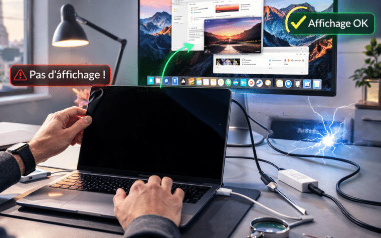 Mac écran noir mais fonctionne sur écran externe