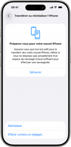 Réinitialisation iPhone