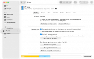 restauration iPhone