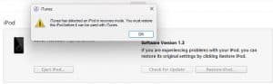 Message erreur iTune