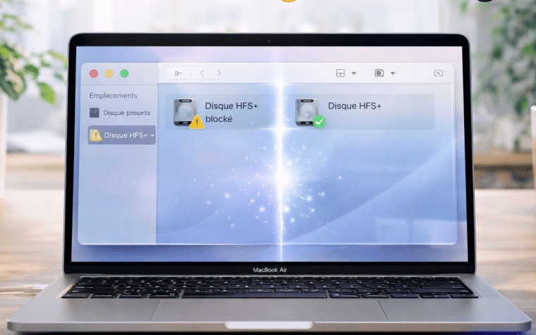 macOS 26.4 disques HFS+ bloqués