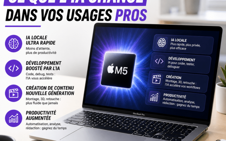 MacBook Pro M5 et impact IA pour les pros