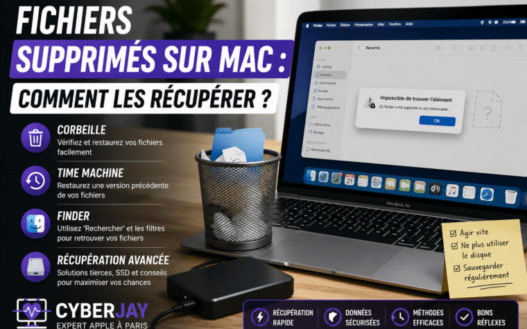 fichiers supprimés Mac récupération