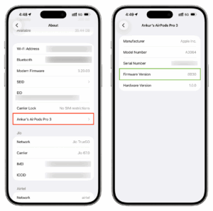 Tap-AirPods-name-in-iOS-About-settings-to-see-Firmware-Version-number