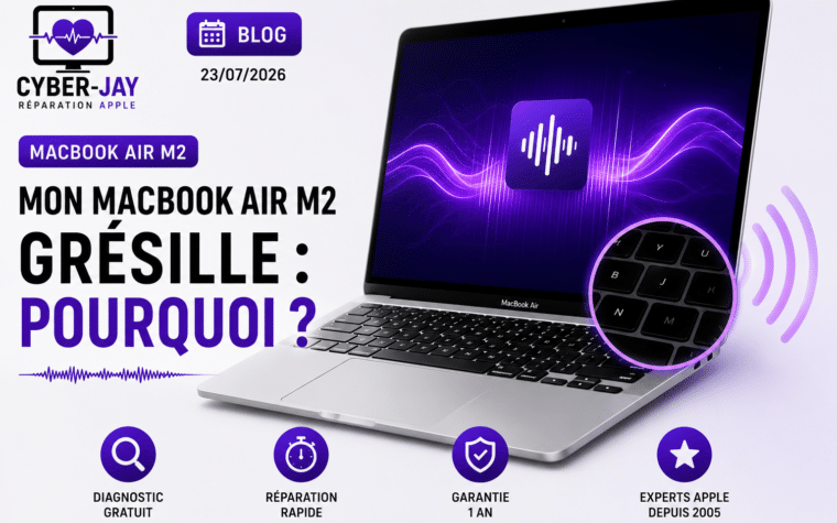 MacBook Air M2 grésillement clavier
