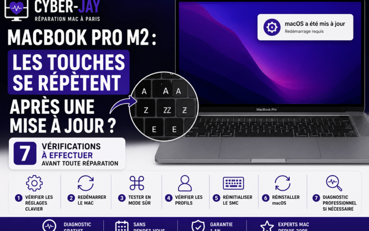 MacBook Pro M2 répète les touches