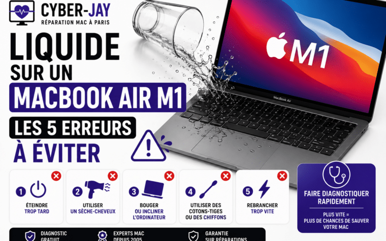 liquide sur MacBook Air M1