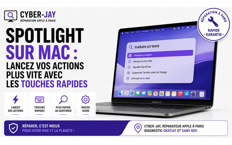 Spotlight : vos actions Mac en quelques touches